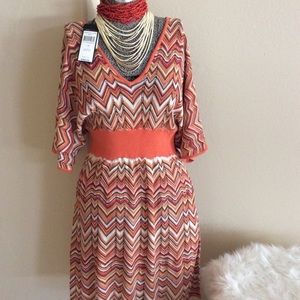 BCBGMaxAzria chevron print dress.